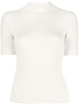

Ribbed-knit logo-patch top, Sporty & Rich Ribbed-knit logo-patch top