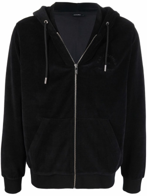 

Drawstring zip-up hoodie, Karl Lagerfeld Drawstring zip-up hoodie