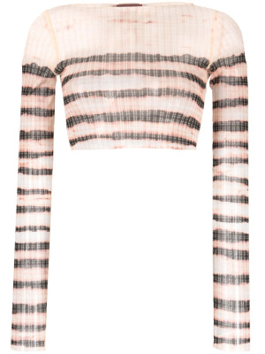 

Stripe-print crop top, Jean Paul Gaultier Stripe-print crop top