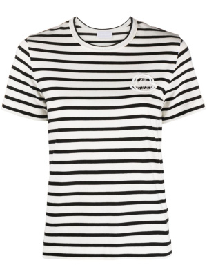 

Logo-embroidered striped T-shirt, Moncler Logo-embroidered striped T-shirt