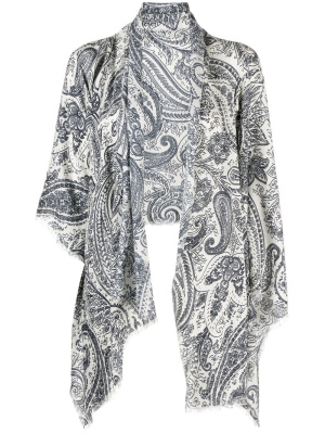 

Paisley-print draped jacket, ETRO Paisley-print draped jacket