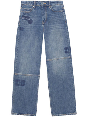 

Patch Izey straight-leg jeans, GANNI Patch Izey straight-leg jeans