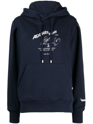 

Logo-embroidered cotton hoodie, Ader Error Logo-embroidered cotton hoodie