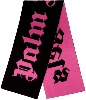 

Logo-jacquard wool-blend scarf, Palm Angels Logo-jacquard wool-blend scarf