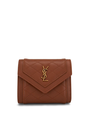 

Gaby quilted leather wallet, Saint Laurent Gaby quilted leather wallet