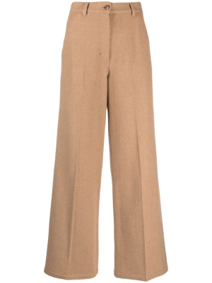 

Logo-tag felted wide-leg trousers, Kenzo Logo-tag felted wide-leg trousers