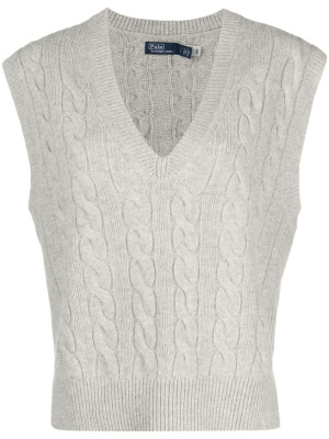 

Sleeveless cable-knit vest, Polo Ralph Lauren Sleeveless cable-knit vest