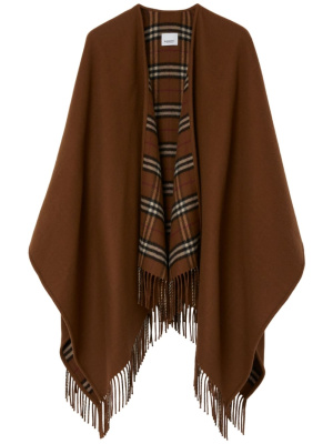 

Reversible wool cape, Burberry Reversible wool cape