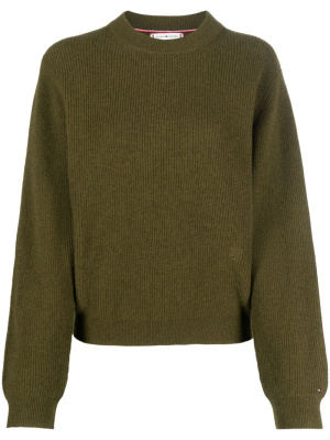

Logo-plaque ribbed jumper, Tommy Hilfiger Logo-plaque ribbed jumper