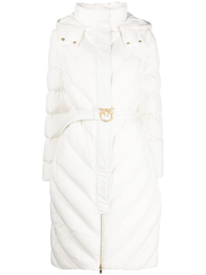

Chevron-quilting padded hooded coat, PINKO Chevron-quilting padded hooded coat