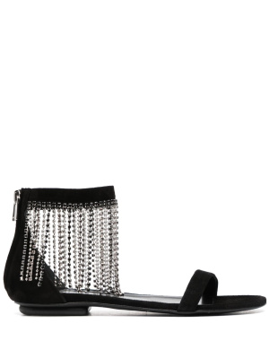 

Crystal-embellished suede sandals, PINKO Crystal-embellished suede sandals