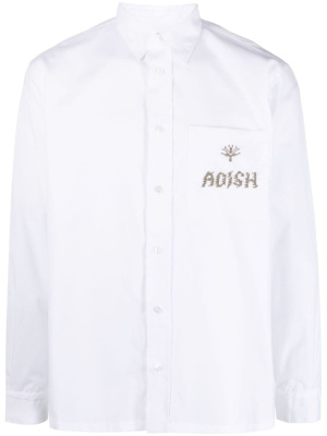 

Logo-embroidered cotton shirt, Adish Logo-embroidered cotton shirt