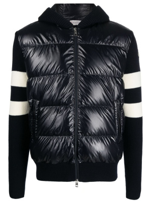 

Panelled padded hooded jacket, Moncler Panelled padded hooded jacket