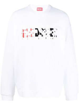 

Logo-print cotton sweatshirt, Diesel Logo-print cotton sweatshirt