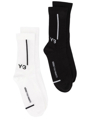 

Logo-intarsia two pack socks, Y-3 Logo-intarsia two pack socks