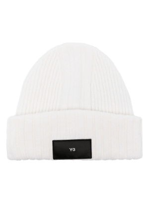 

Logo-patch wool-blend beanie, Y-3 Logo-patch wool-blend beanie