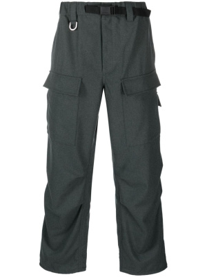 

Belted-waist straight-leg trousers, Y-3 Belted-waist straight-leg trousers