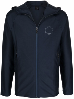 

Logo-print zip-up hoodie, BOSS Logo-print zip-up hoodie