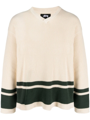 

Striped knitted cotton jumper, Stüssy Striped knitted cotton jumper