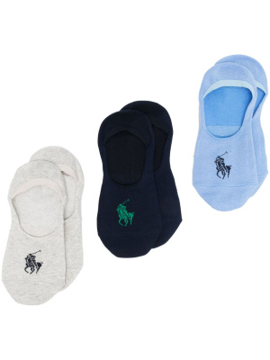 

Three-pack no show-foot socks, Polo Ralph Lauren Three-pack no show-foot socks