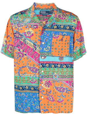 

Graphic-print patchwork shirt, Polo Ralph Lauren Graphic-print patchwork shirt