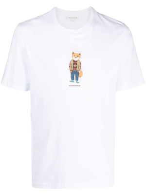 

Logo-print cotton T-shirt, Maison Kitsuné Logo-print cotton T-shirt