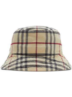 

Vintage Check-pattern cotton bucket hat, Burberry Vintage Check-pattern cotton bucket hat