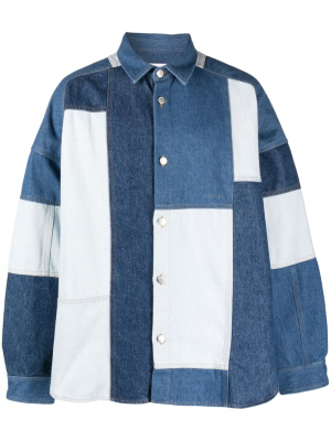 

Patchwork denim shirt jacket, AMBUSH Patchwork denim shirt jacket