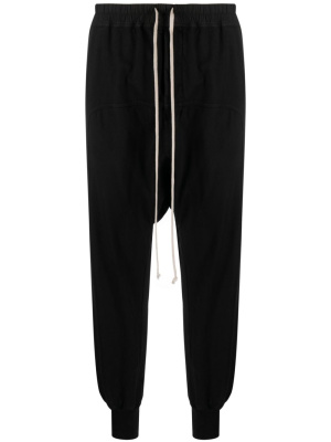 

Tapered drop-crotch cotton trousers, Rick Owens DRKSHDW Tapered drop-crotch cotton trousers