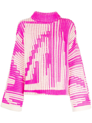 

Intarsia-knit roll-neck jumper, Forte Forte Intarsia-knit roll-neck jumper