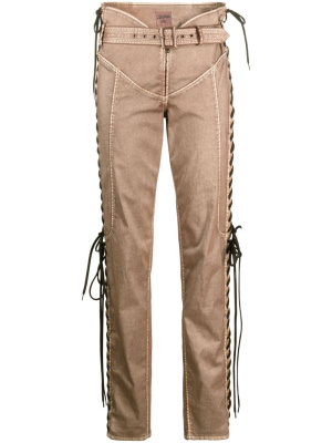 

Lace-up slim-leg trousers, Jean Paul Gaultier Lace-up slim-leg trousers