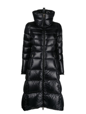 

Logo-patch quilted coat, Herno Logo-patch quilted coat