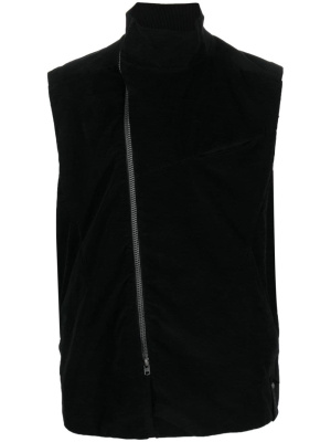 

High-neck off-centre zip gilet, Transit High-neck off-centre zip gilet