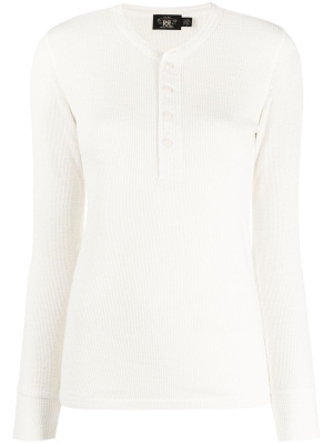 

Henley long-sleeve cotton top, Ralph Lauren RRL Henley long-sleeve cotton top