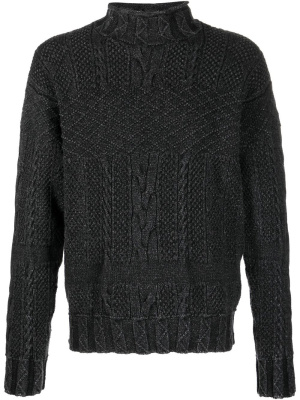 

Cable-knit funnel-neck jumper, Ralph Lauren RRL Cable-knit funnel-neck jumper