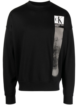 

Logo-print cotton sweatshirt, Calvin Klein Jeans Logo-print cotton sweatshirt
