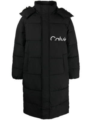 

Logo-print padded-design coat, Calvin Klein Jeans Logo-print padded-design coat