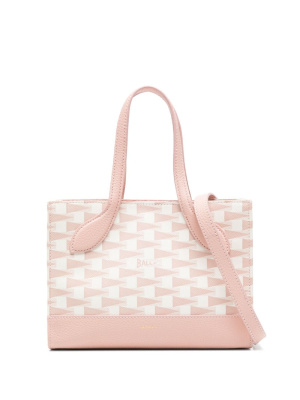 

Pennant-print leather tote bag, Bally Pennant-print leather tote bag