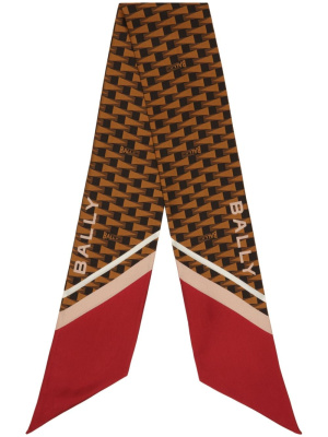

Pennant-print twill silk scarf, Bally Pennant-print twill silk scarf