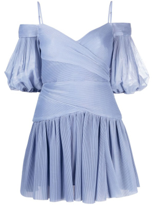 

Pleated chiffon minidress, ZIMMERMANN Pleated chiffon minidress