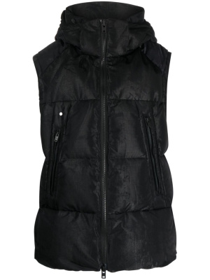 

Graphic-print padded gilet, Y-3 Graphic-print padded gilet