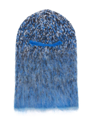 

Speckle-knit mohair-blend balaclava, Off-White Speckle-knit mohair-blend balaclava