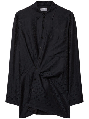 

Off jacquard twisted shirtdress, Off-White Off jacquard twisted shirtdress