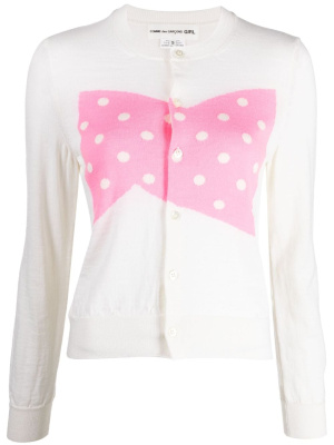 

Polka-dot wool-blend cardigan, Comme Des Garçons Girl Polka-dot wool-blend cardigan