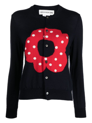 

Floral-print knit cardigan, Comme Des Garçons Girl Floral-print knit cardigan