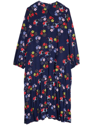 

Floral-pattern long-sleeve midi dress, Comme Des Garçons Girl Floral-pattern long-sleeve midi dress