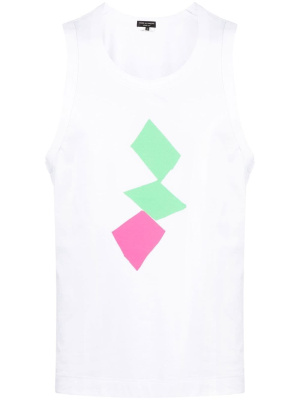 

Geometric-print cotton tank top, Comme Des Garçons Homme Plus Geometric-print cotton tank top