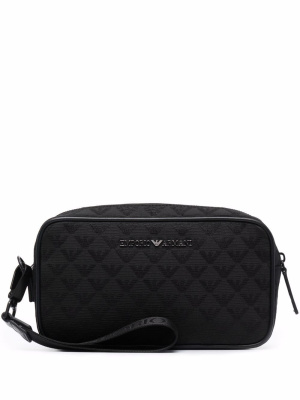 

Logo-plaque zipped clutch bag, Emporio Armani Logo-plaque zipped clutch bag