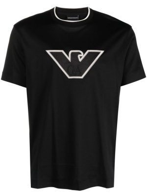 

Logo-embroidered crew-neck T-shirt, Emporio Armani Logo-embroidered crew-neck T-shirt