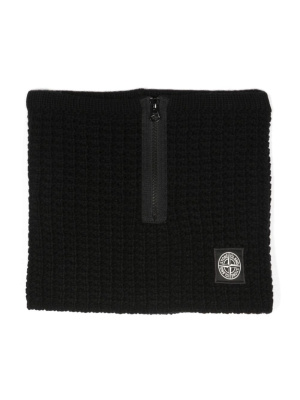 

Compass-motif half-zip scarf, Stone Island Compass-motif half-zip scarf